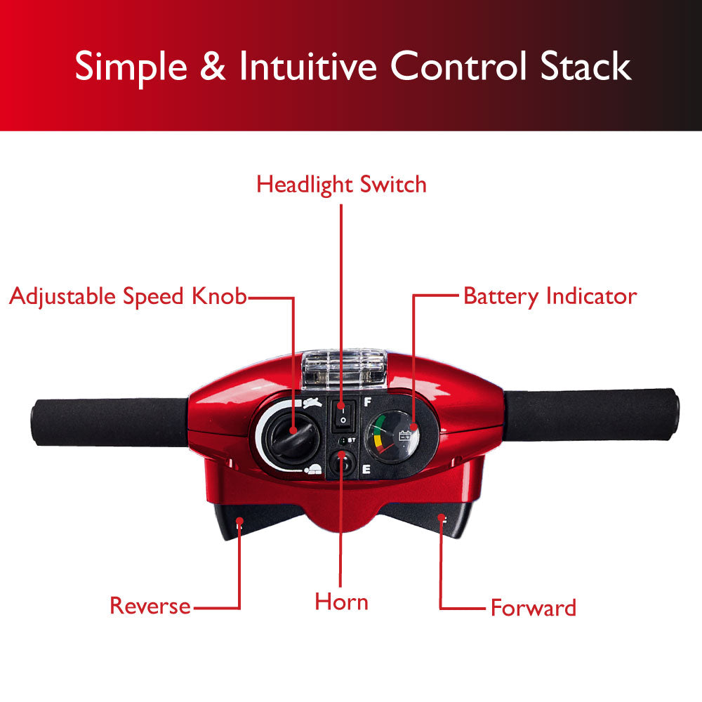 Zipr Traveler 4-Wheel Mobility Scooter - Long Range Senior Scooter