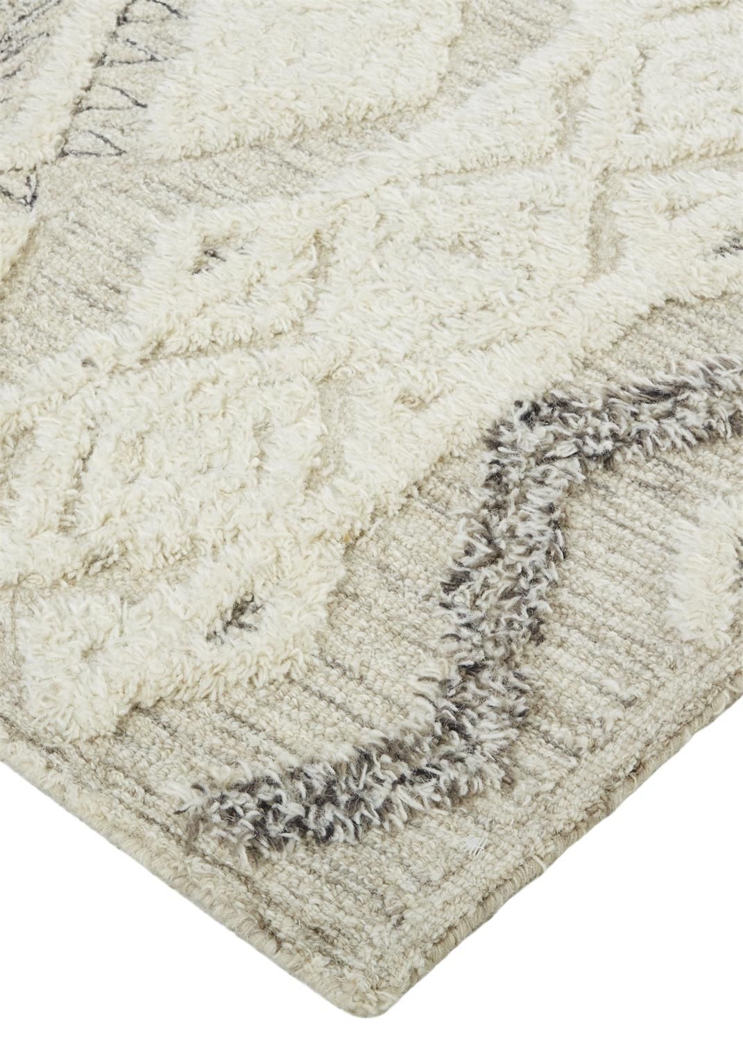 Elika Hand Tufted Ivory and Gray Rug by BD Fine