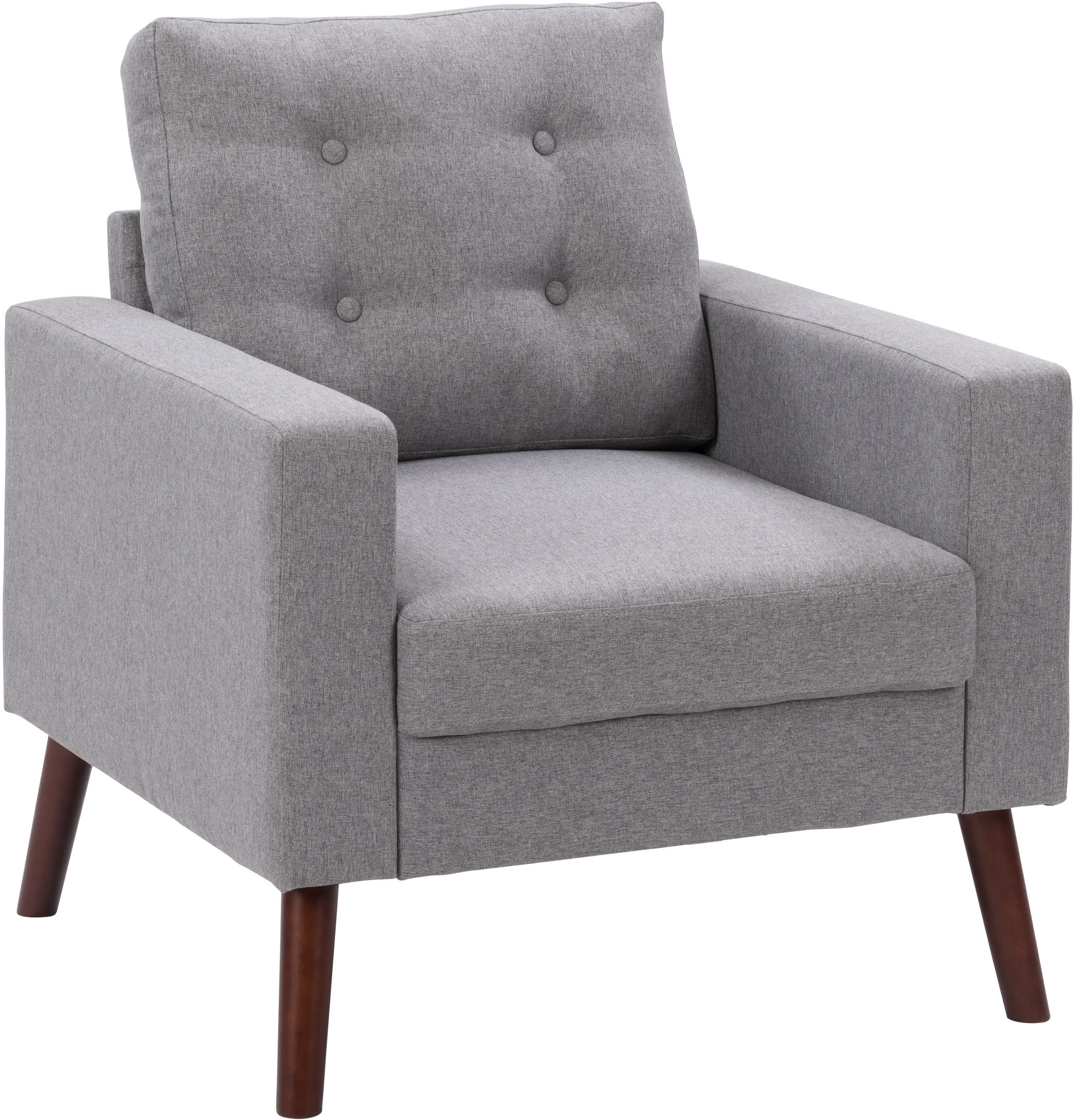 Elwood Gray Tufted Accent Chair