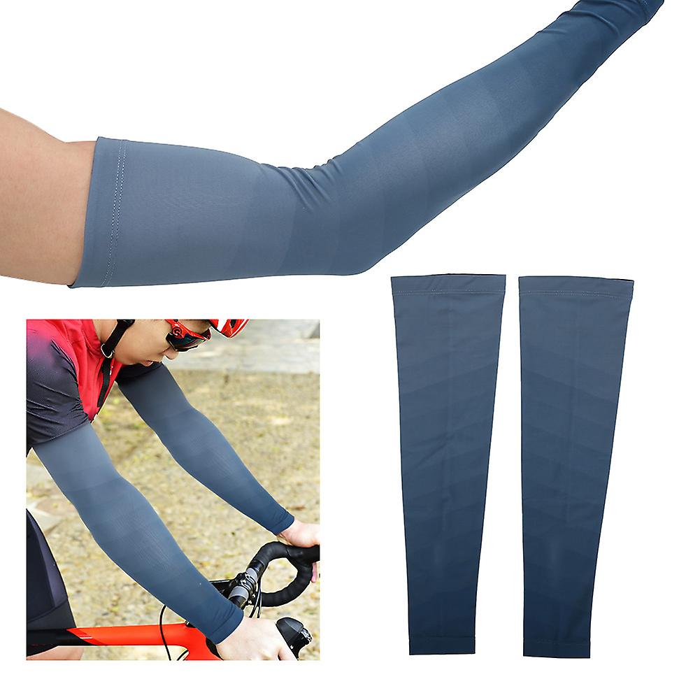 1 Pairs Arm Sleeves For Sun Protection， Compression Sleeve For Arm Men Women Cooling Sports Sleeve For Cycling， Sports， Run， Basketball[l-blue]