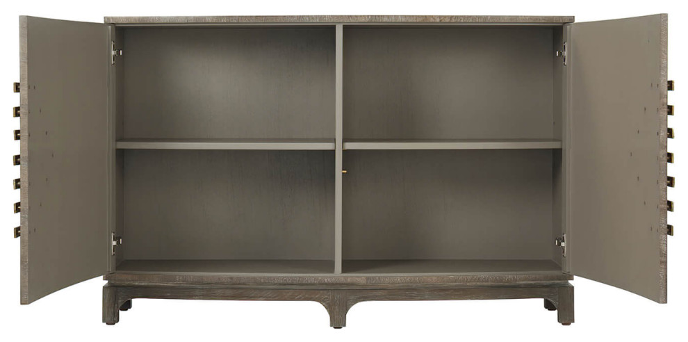 Modern Aged Oak Bowfront Cabinet   Transitional   Accent Chests And Cabinets   by English Georgian America  Houzz