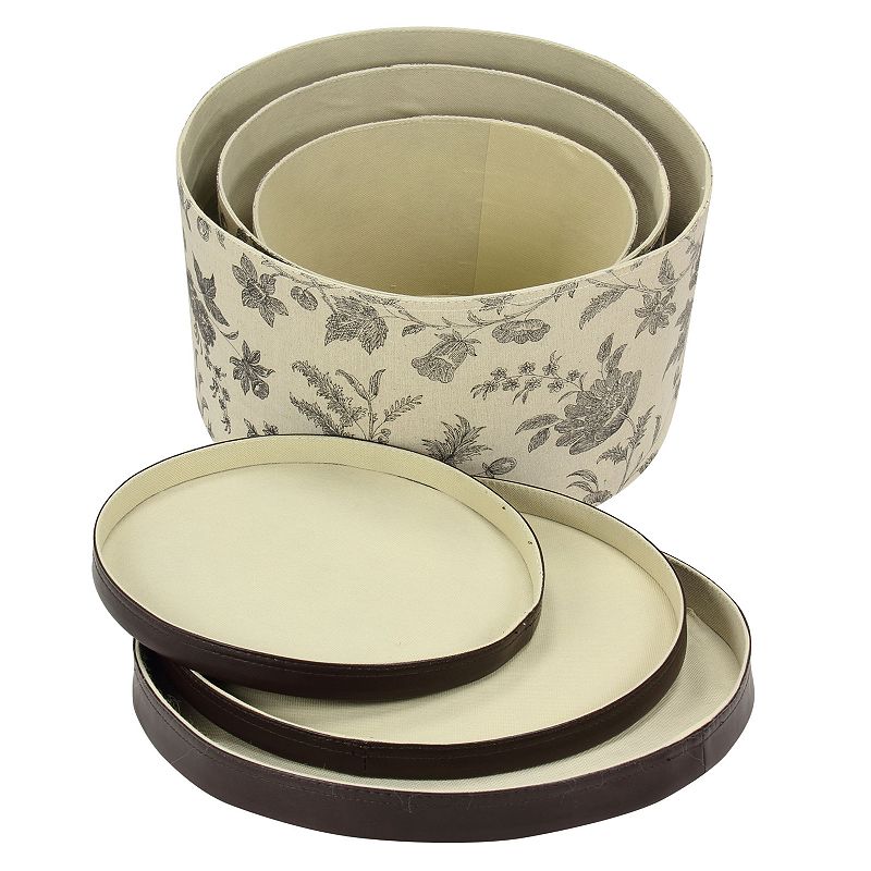 Household Essentials Floral 3-pc. Hat Storage Box Set