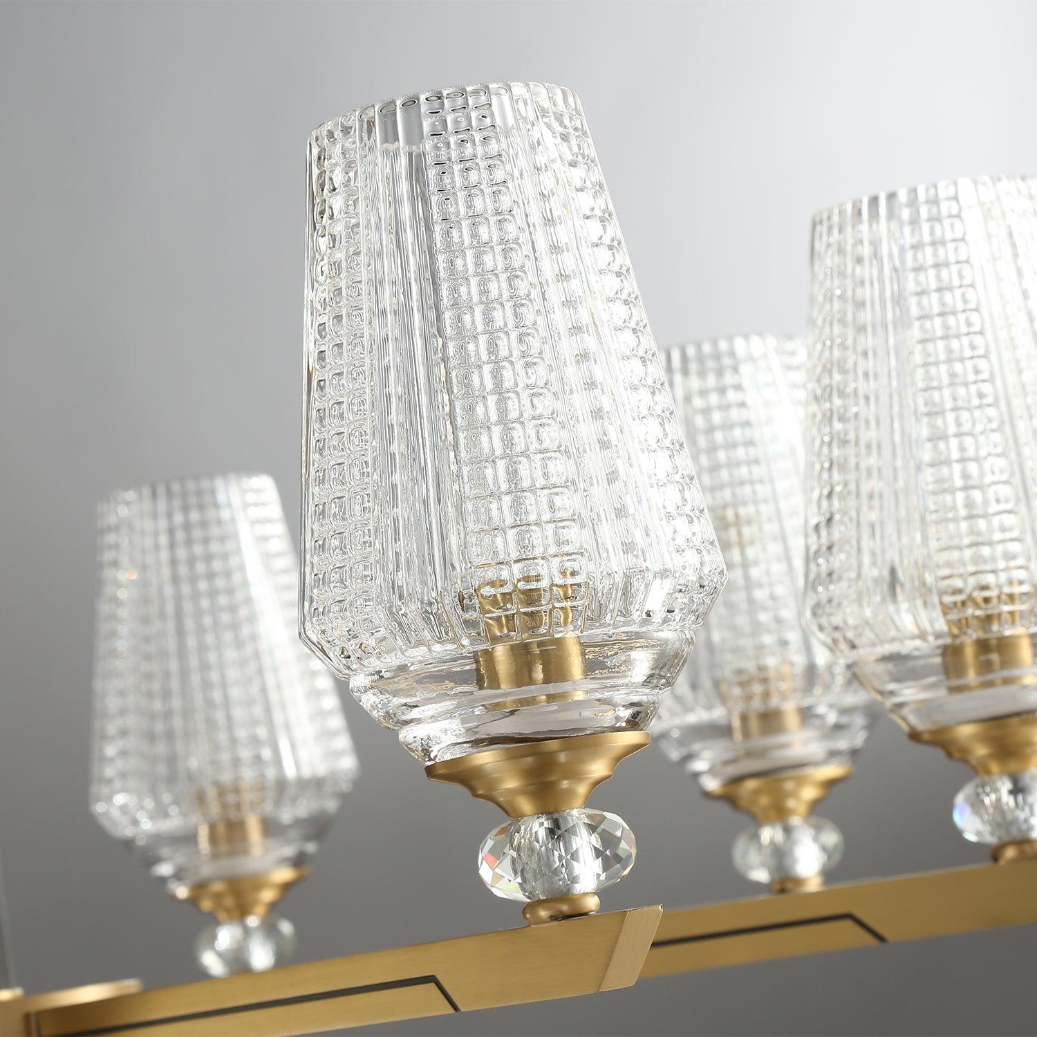 Orrefors Brass Chandelier