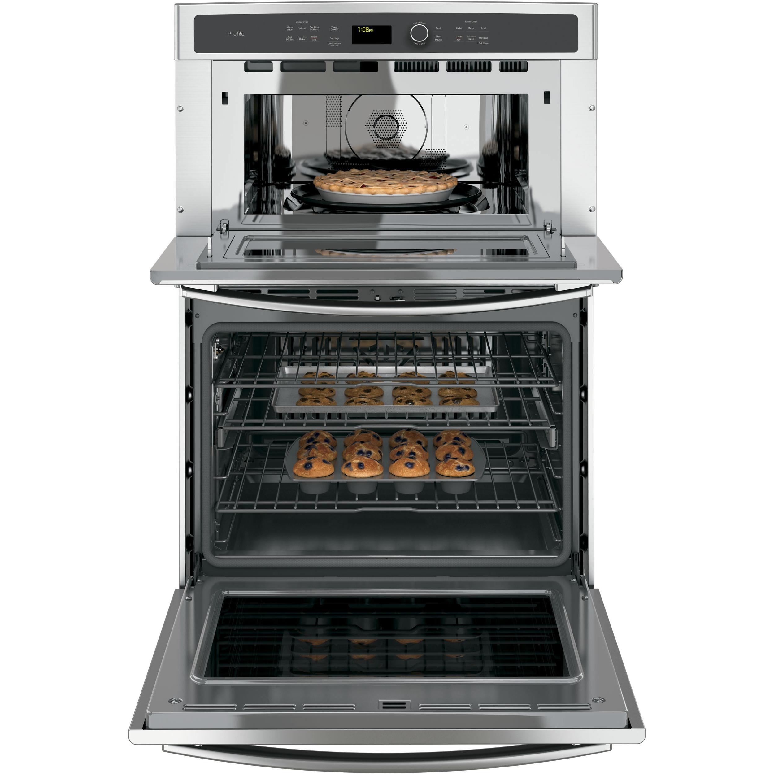 GE Profile 30-inch, 5 cu. ft. Built-in Combination Wall Oven with Convection PT7800SHSS