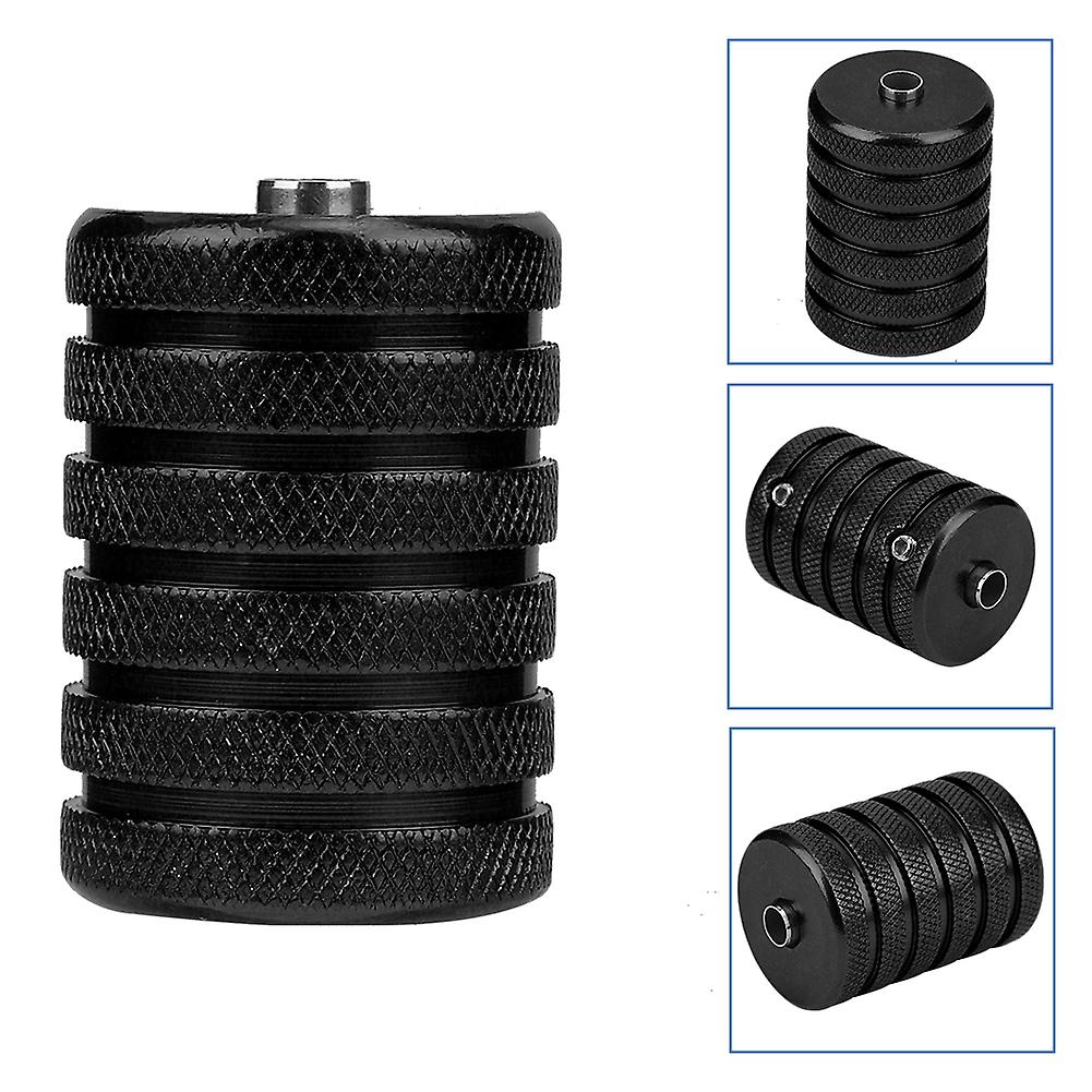 35mm Aluminium Alloy Tattoo Knurled Grip Tube Tattoo Machine Handle Grips (black)