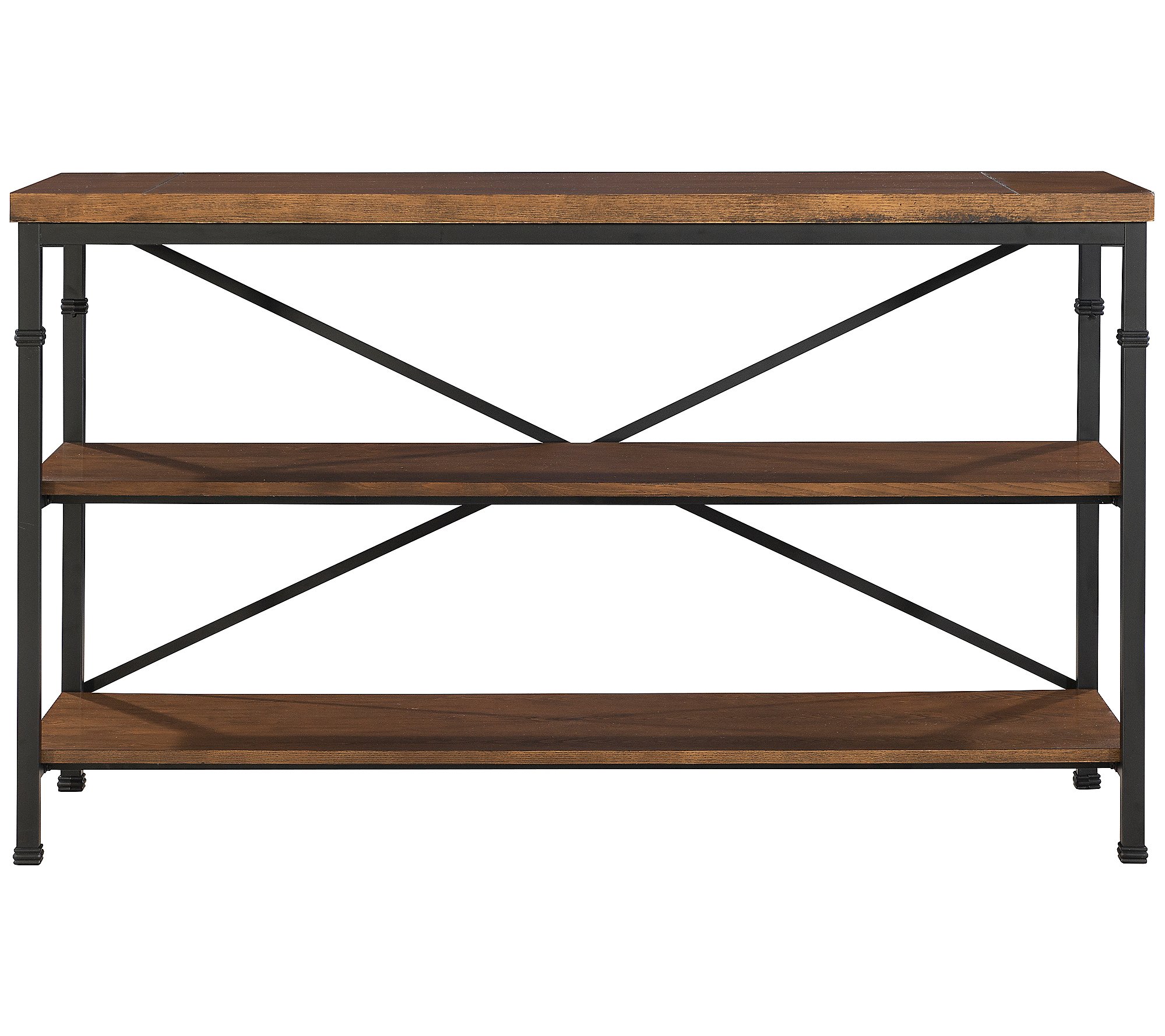 Linon Home Industrial Style Avery TV Stand W 2torage Shelves