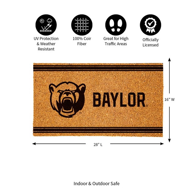 Evergreen Baylor Universitylogo Natural Coir 28 X 16 Inches Indoor Outdoor Doormat