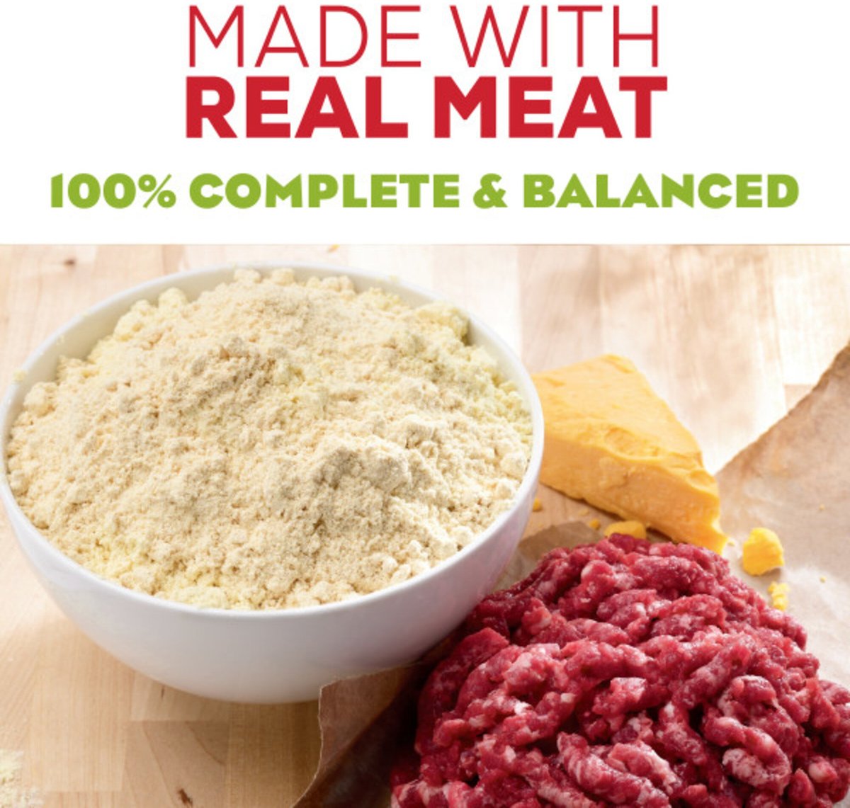 Moist and Meaty Burger with Cheddar Cheese Flavor Dry Dog Food