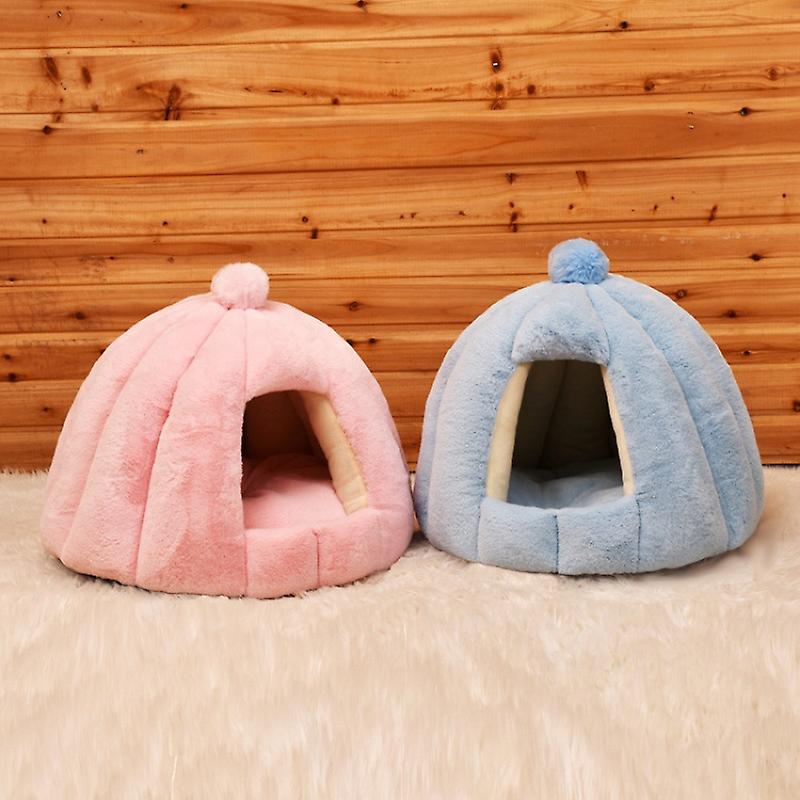 Deep Sleep Round Kennel Semi Closed Cat Kennel Rabbit Velvet Autumn And Winter Kennel Pad Pet Kennel Medium And Small Dogs