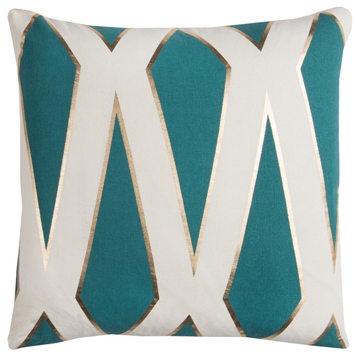 Rizzy Home Rachel Kate Geometrical Design Polyester Filled Decorative Pillow， 20