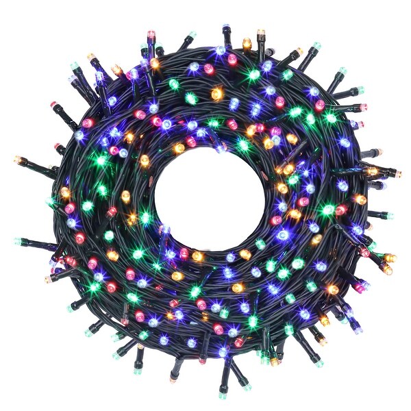 Syncfun 240 LED Cool White Christmas Lights Outdoor，78.4 FT on Reel，Green Wire String Lights