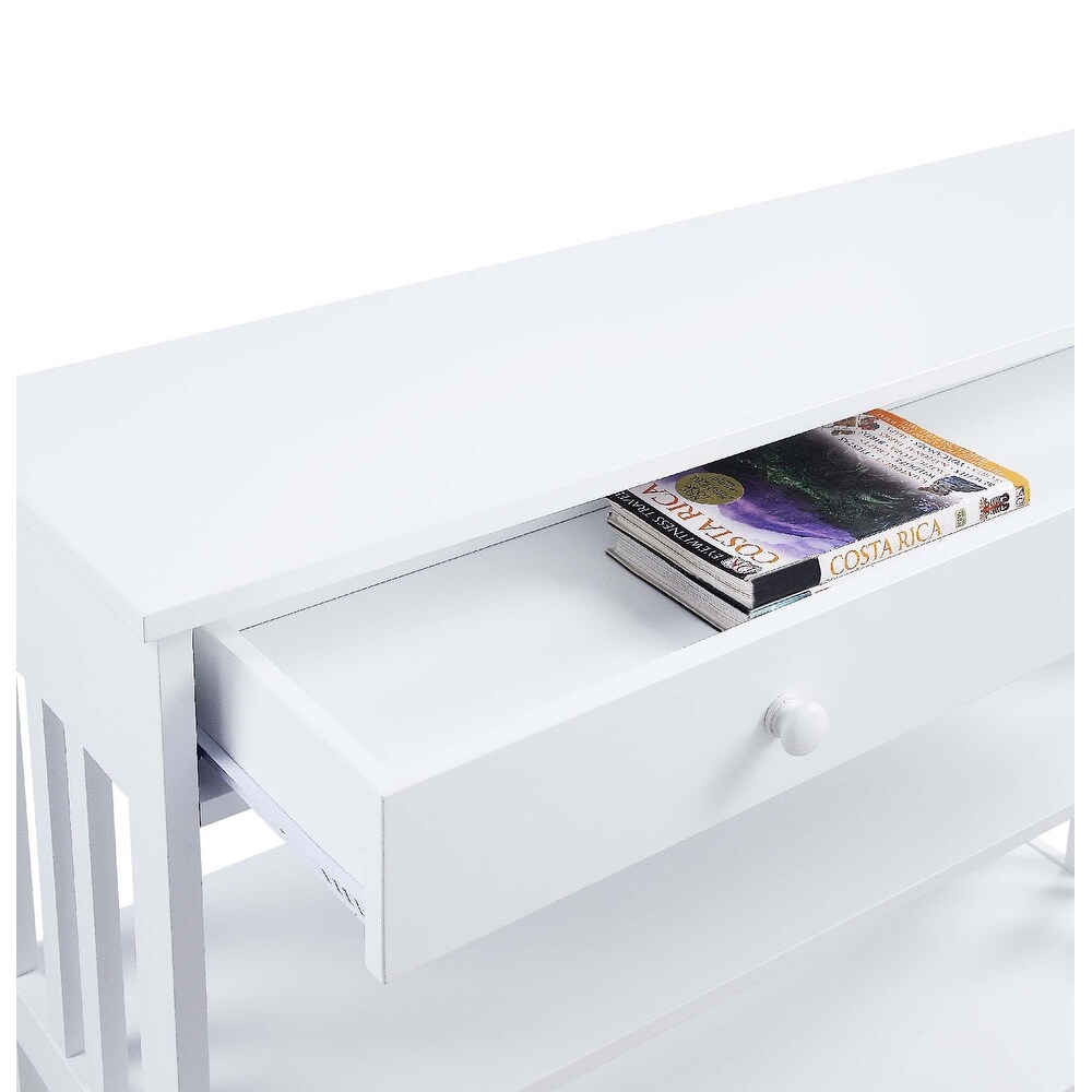 Convenience Concepts Mission 1 Drawer Console Table with Shelves