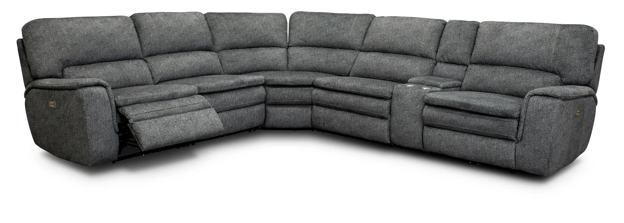 Casey Indigo 6 Piece Power Reclining Sectional