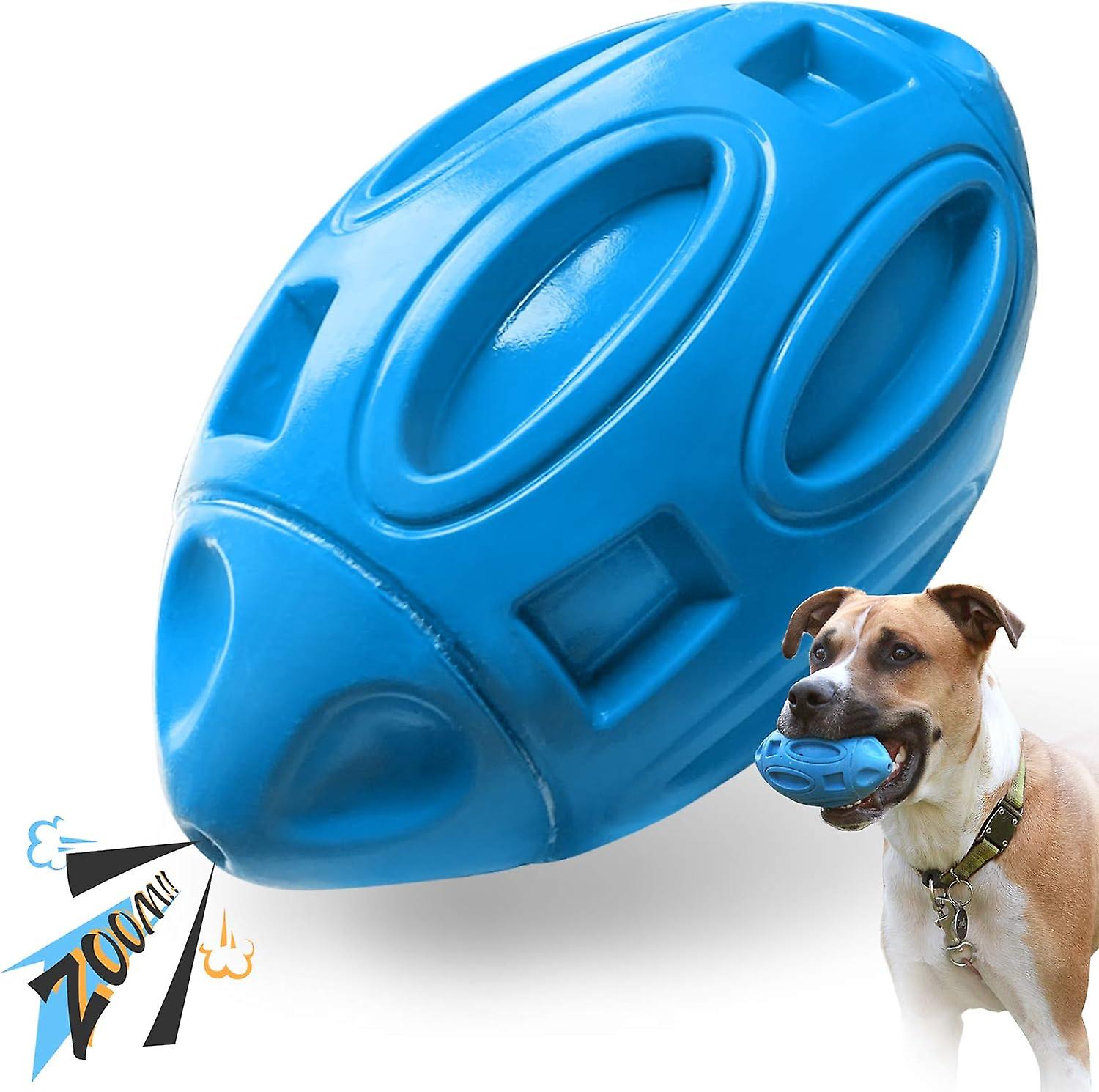 Squeaky Dog Toys For Aggressive Chewers: Rubber Puppy Chew Ball With Squeaker， Almost Indestructible And Durable Pet Toy For Medium And Large Breed