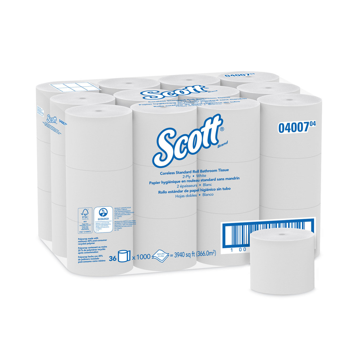 Essential Coreless SRB Bathroom Tissue by Scottandreg; KCC04007