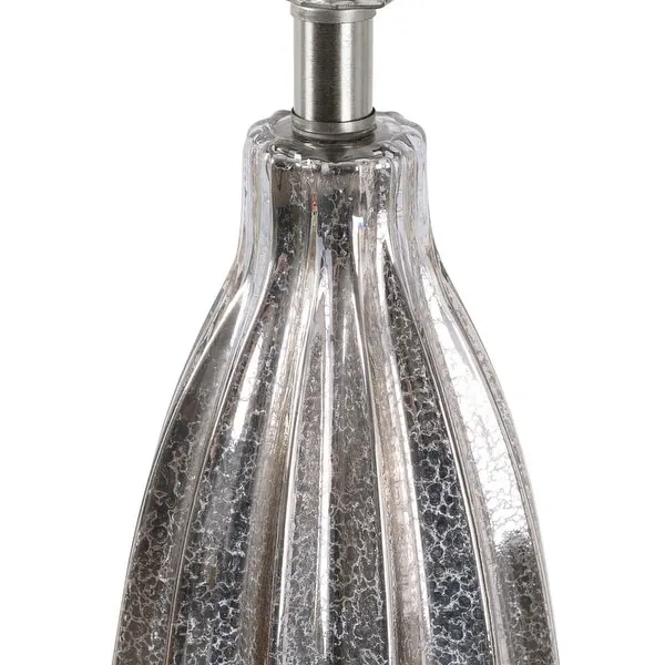 Largo Antique Mercury Glass and Brushed Steel Finish Table Lamp