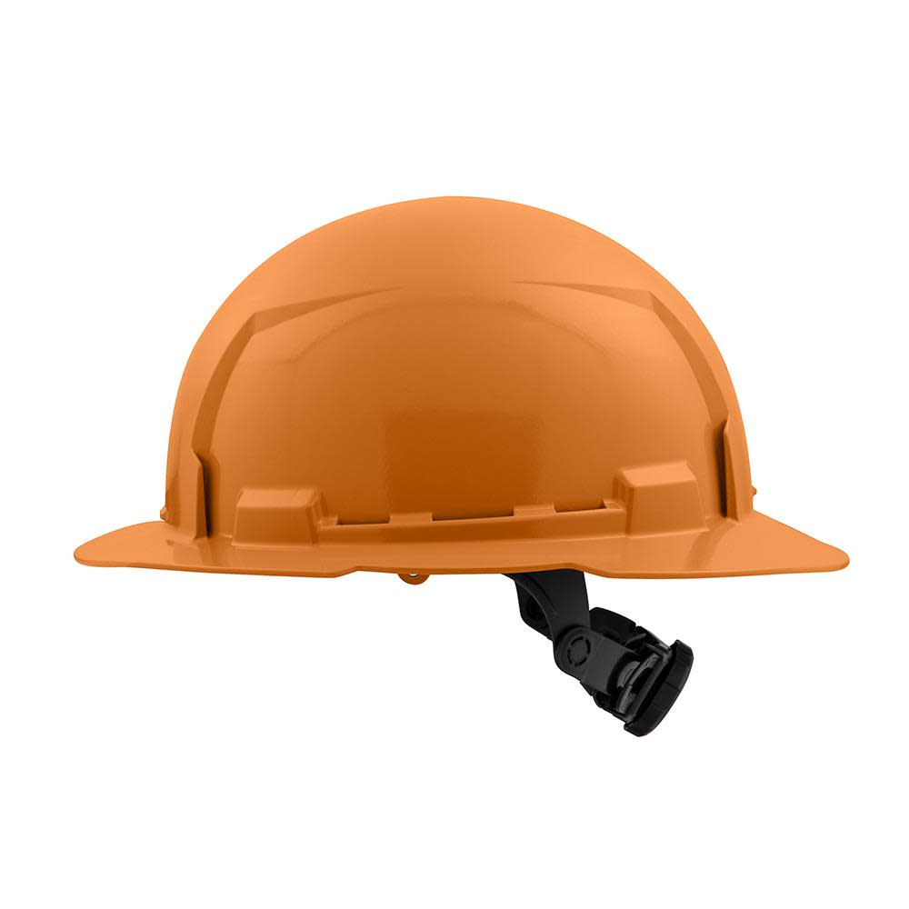 Milwaukee Orange Full Brim Hard Hat with 6pt Ratcheting Suspension Type 1 Class E