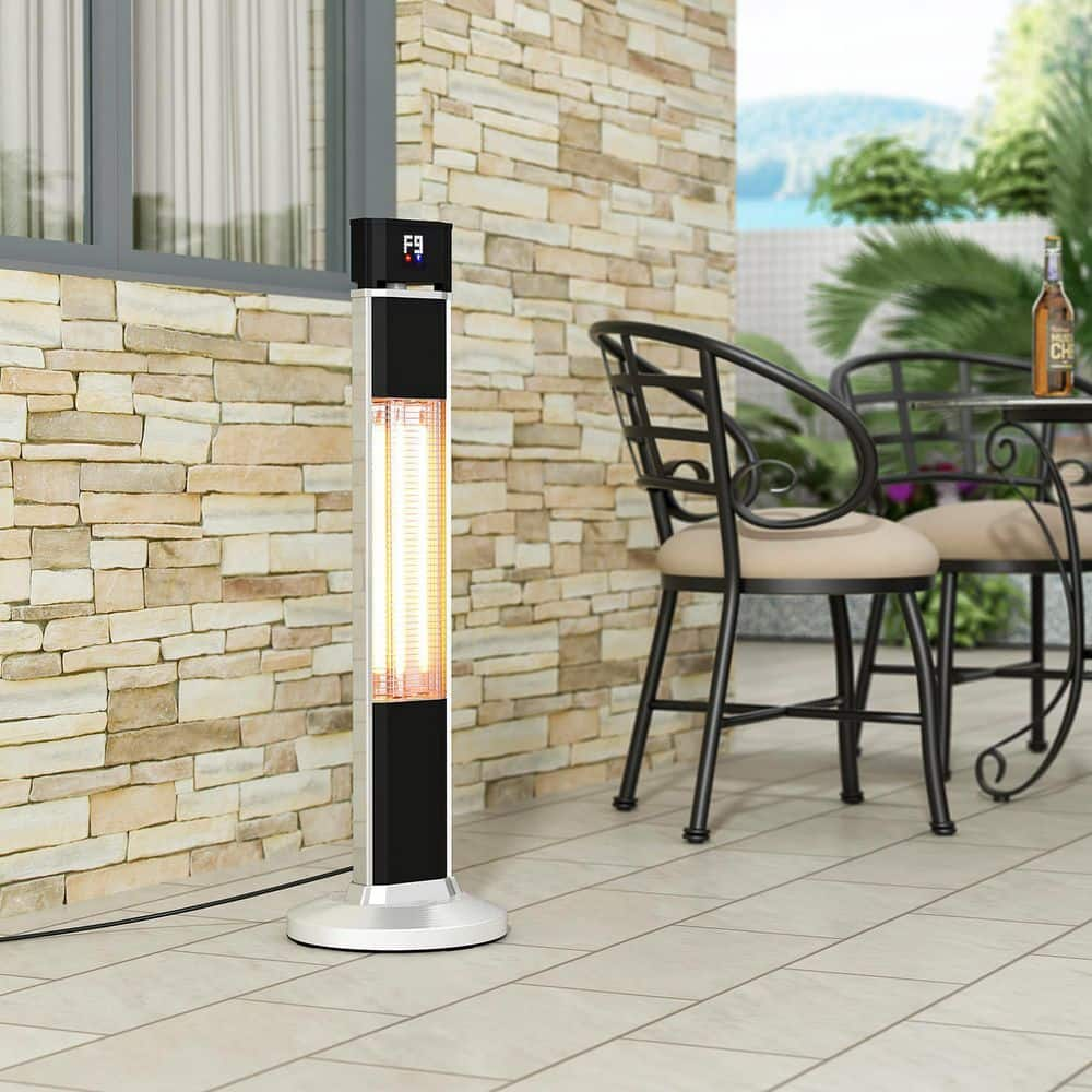 1500Watt Infrared Carbon Tech Electric Freestanding IndoorOutdoor Heater Digital Space Heater with Remote Control