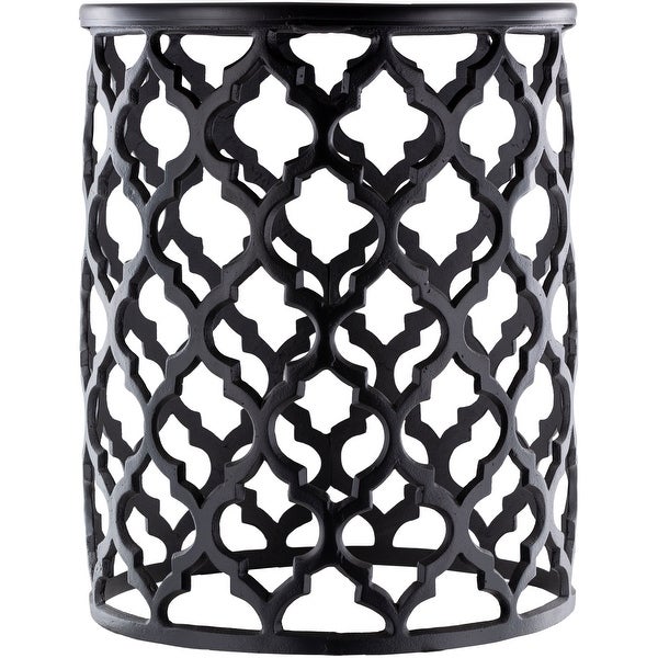 Tiziana Black Matte Transitional 16.5-inch Metal Accent Table - 19