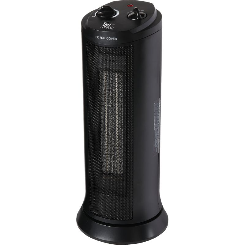 Best Comfort Tower Ceramic Space Heater Black 12.5A