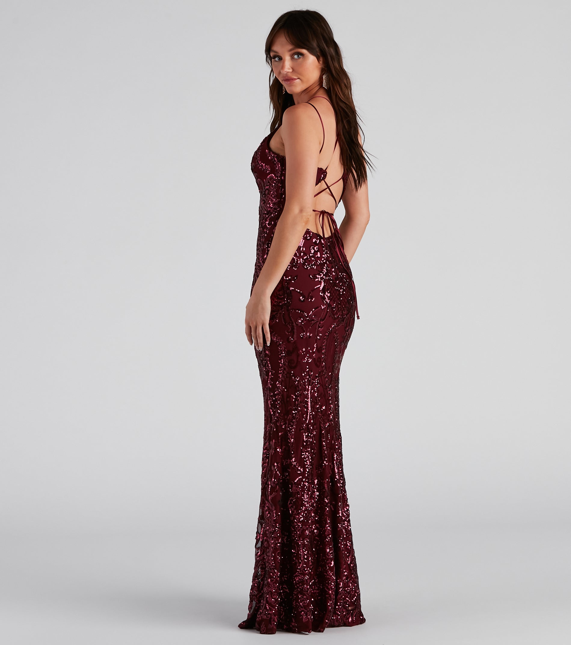 Amaya Sequin Mesh Formal Dress