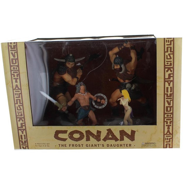 Dark Horse Comics Conan The Frost Giant x27 s Daughter 4 piece Set Pvc Figure