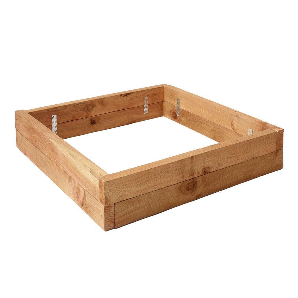 Outdoor Essentials Homestead 3 ft. x 3 ft. Western Red Cedar Raised Garden Bed Kit 238003