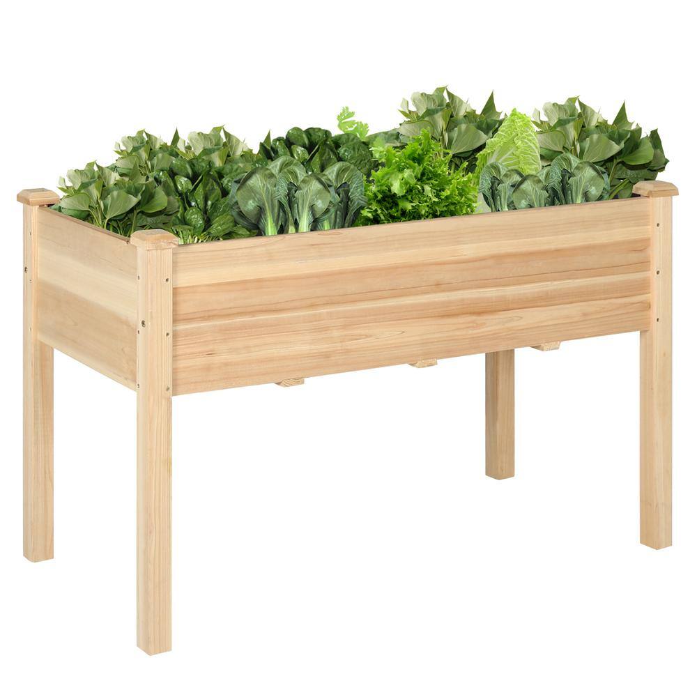 VEIKOUS 47 in. x 23 in. x 30 in. Wooden Raised Garden Bed with Liner PG0102-01-1