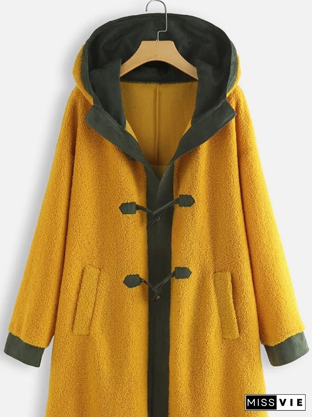 Winter Polyester Long sleeve Hooded Jacket for Women