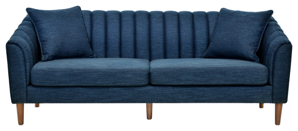 Susan Contemporary Fabric 3 Seater Sofa   Midcentury   Sofas   by GDFStudio  Houzz