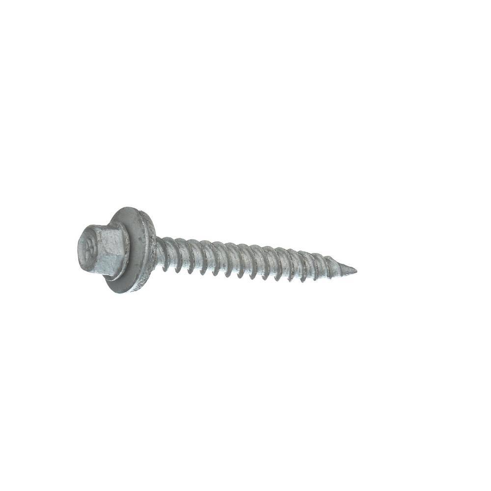 Gibraltar Building Products 1-12 in. Wood Screw #10 Galvanized Hex-Head Roof Accessory (100-PieceBag) 34166