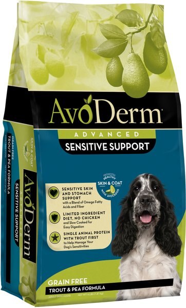 AvoDerm Advanced Sensitive Support Trout and Pea Formula Grain-Free Adult Dry Dog Food