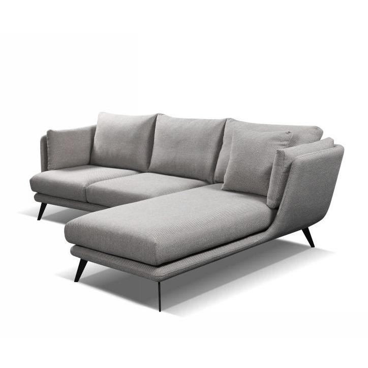 RANNI 3 Seater Sofa With Right Chaise - Warm Grey