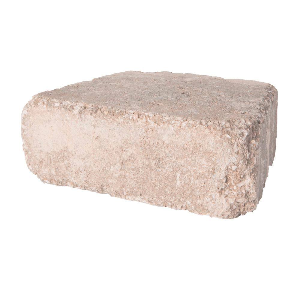 Pavestone RumbleStone Trap 3.5 in. x 10.25 in. x 7 in. Cafe Concrete Garden Wall Block (120 Pcs.  29.9 sq. ft.  Pallet) 92369