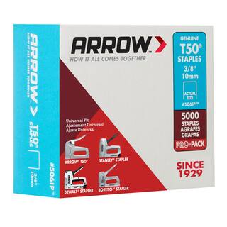 Arrow T50 38 in. Leg x 38 in. Crown Galvanized Steel Staples (5000-Pack) 506IP