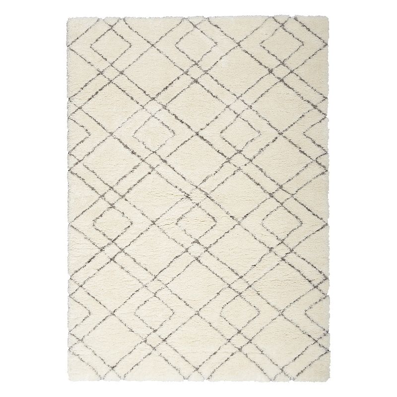 Nourison Luxurious Shag Lattice Indoor Rug