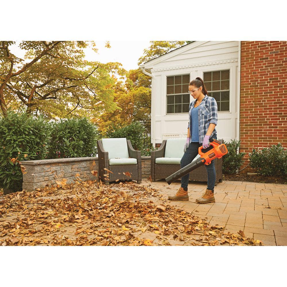 BLACKDECKER 20V MAX 90 MPH 320 CFM Cordless Battery Powered Handheld Leaf Blower Kit with