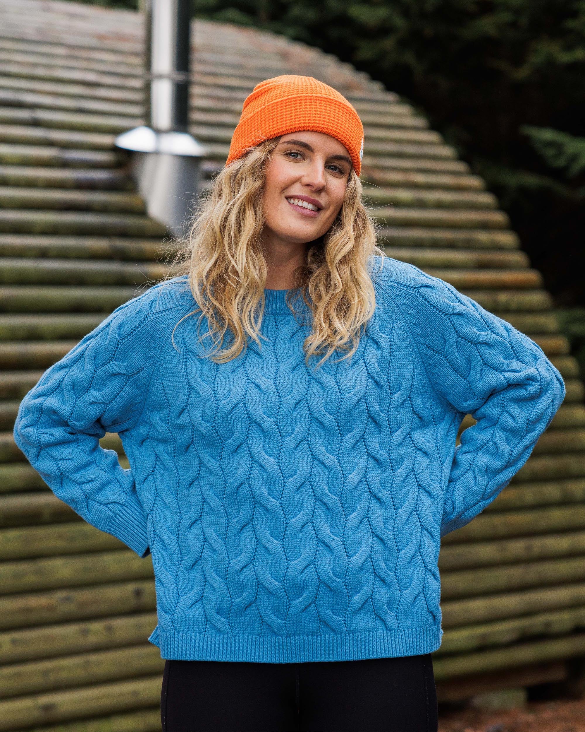 Comfort Organic Knitted Jumper - Atlantic Blue