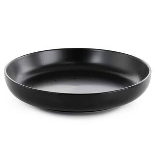 OUR TABLE Landon 24 fl. oz. 9.5 in. Pepper Black Round Stoneware Dinner Bowl (Set of 6) 985119865M