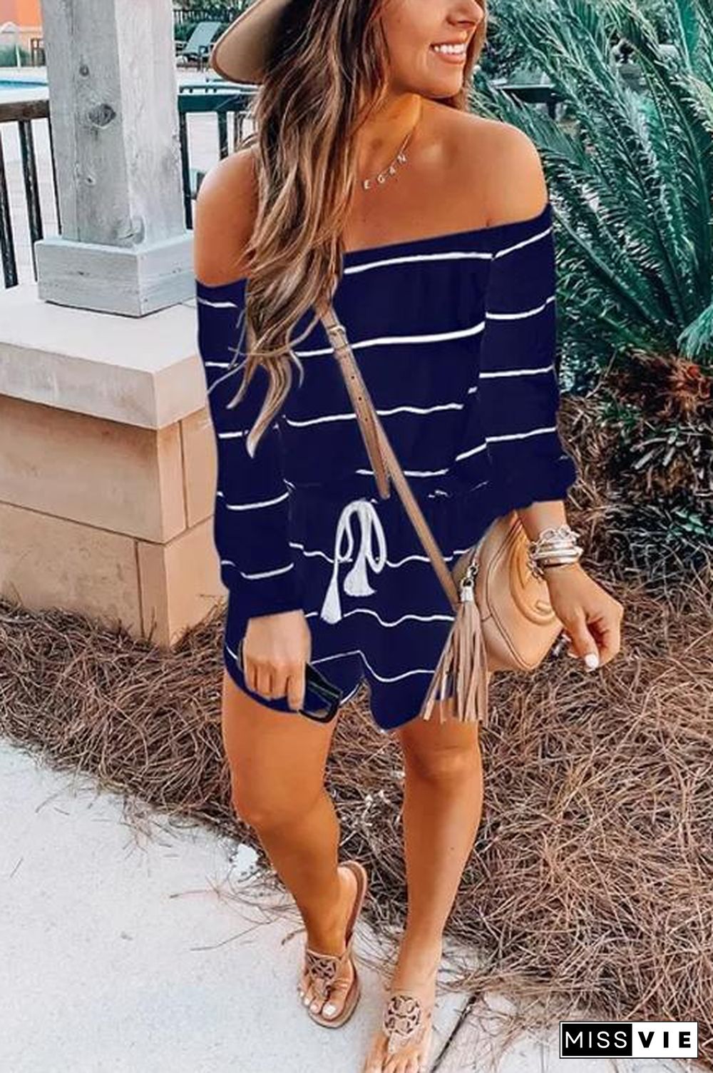 Striped One-Piece Romper