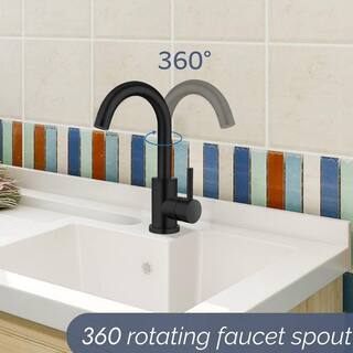 GIVING TREE Single-Handle Pull Down Sprayer Kitchen Bar Faucet in Matte Black HDLTQA0003