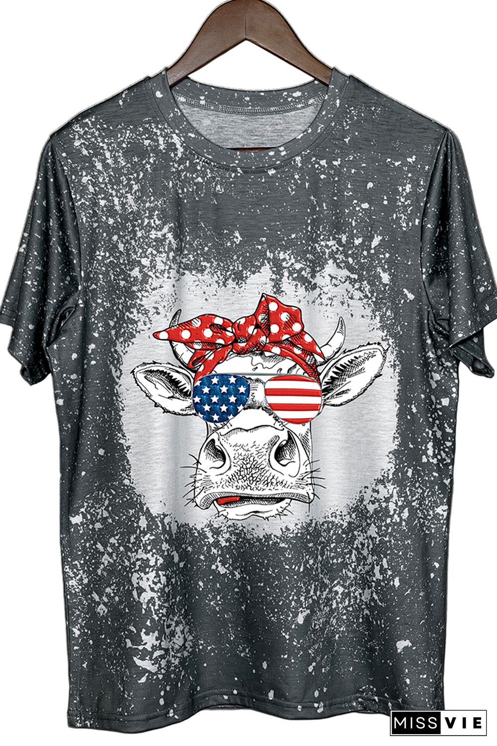 Patriotic cow Graphic Tee Wholesale