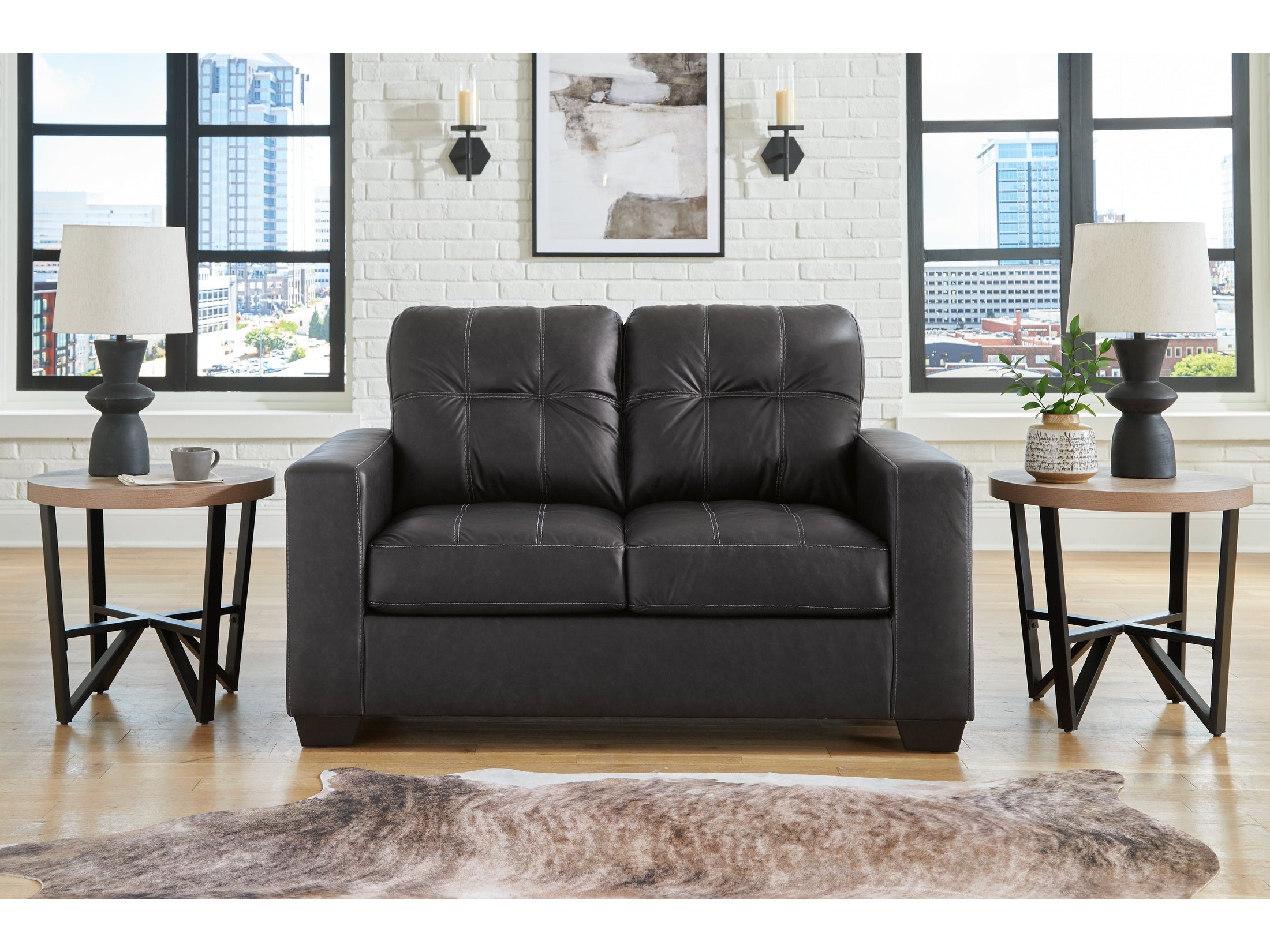 (Online Special Price) Barlin Mills Dark Gray Loveseat