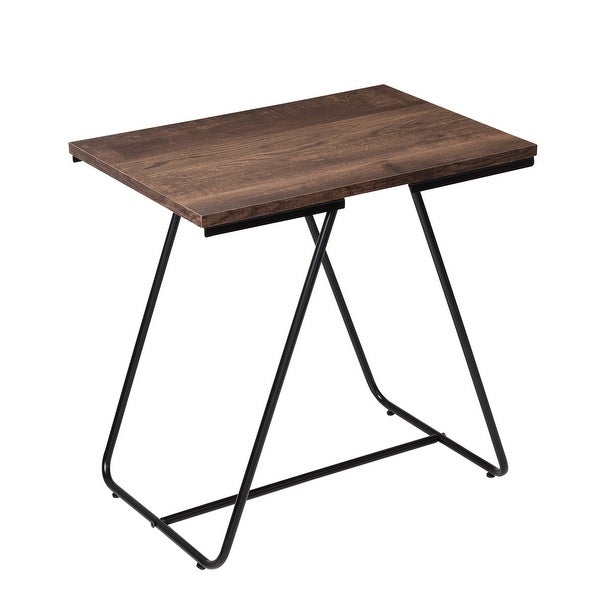 Square Side Table， Black