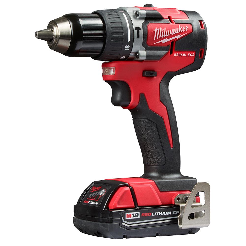 Milwaukee M18 Compact Brushless 1/2 Hammer Drill Driver Kit