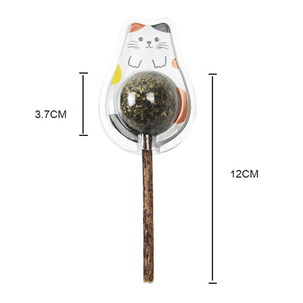 Catnip Lollipop Catnip Ball With Stick Cat Toy Kittens Cats Funny Cat Mint Ball Molar Teeth Wood Polygonum Baton