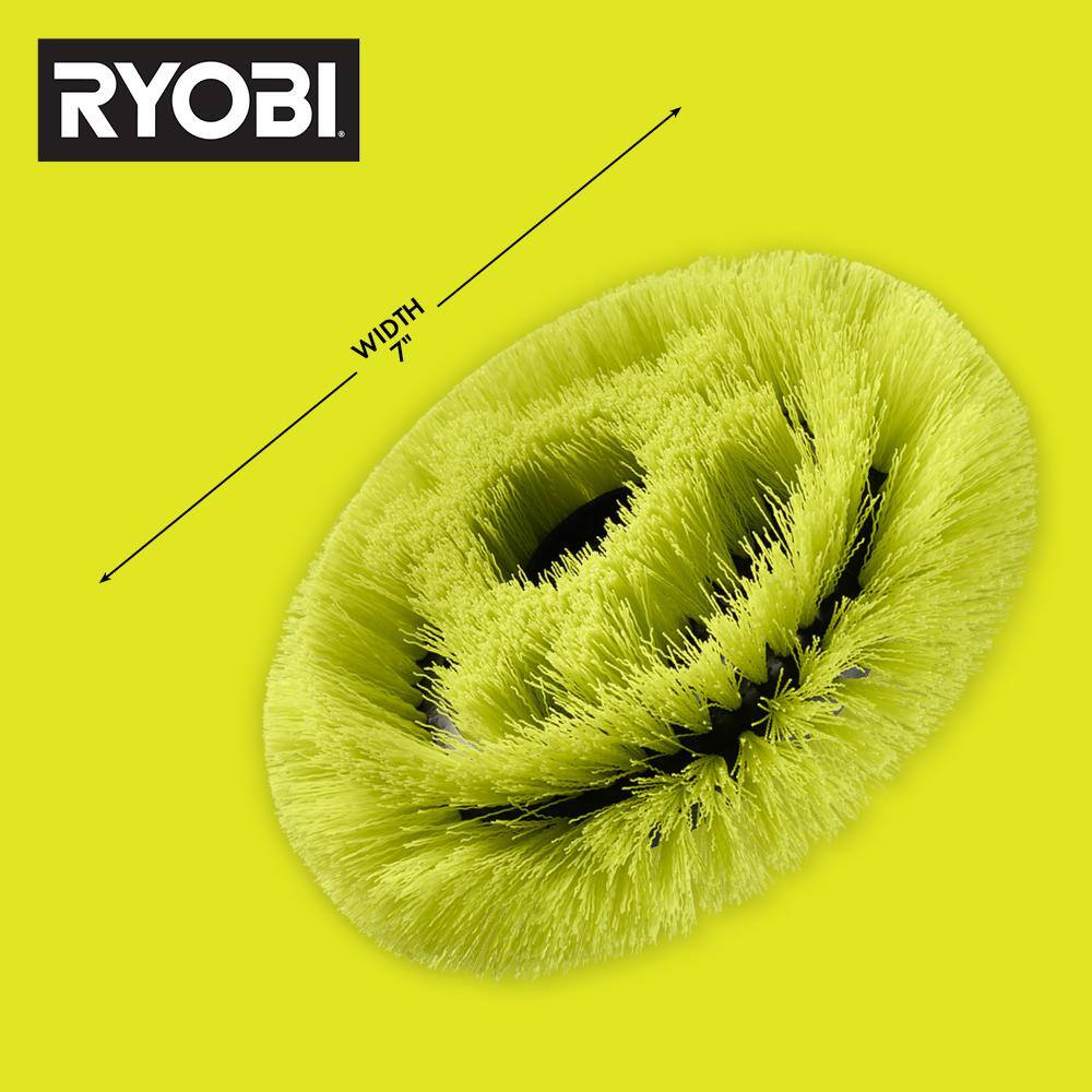 RYOBI 7 in. VORTEX Medium Bristle Brush A95MRB7