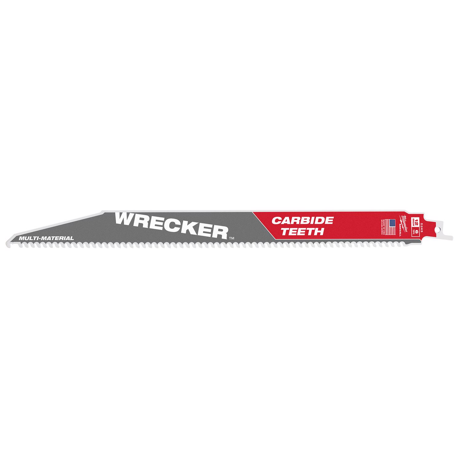 MW Wrecker Sawzall 12 in. Carbide Blade 6 TPI 1 blade