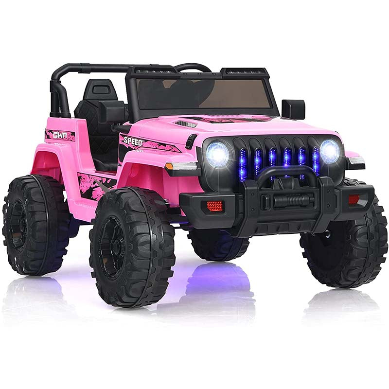 Kids Ride on Jeep Truck 12V Battery Powered Electric Riding Toy Car with 2.4G Remote Control