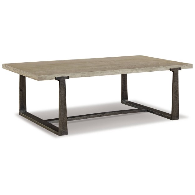 Dalenville Coffee Table Metallic Black gray brown beige Signature Design By Ashley